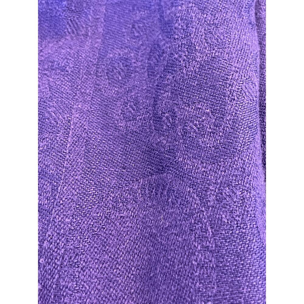Chico's Designs lace motif linen and cotton purple blouse size Large (chico's 2) - Picture 6 of 9